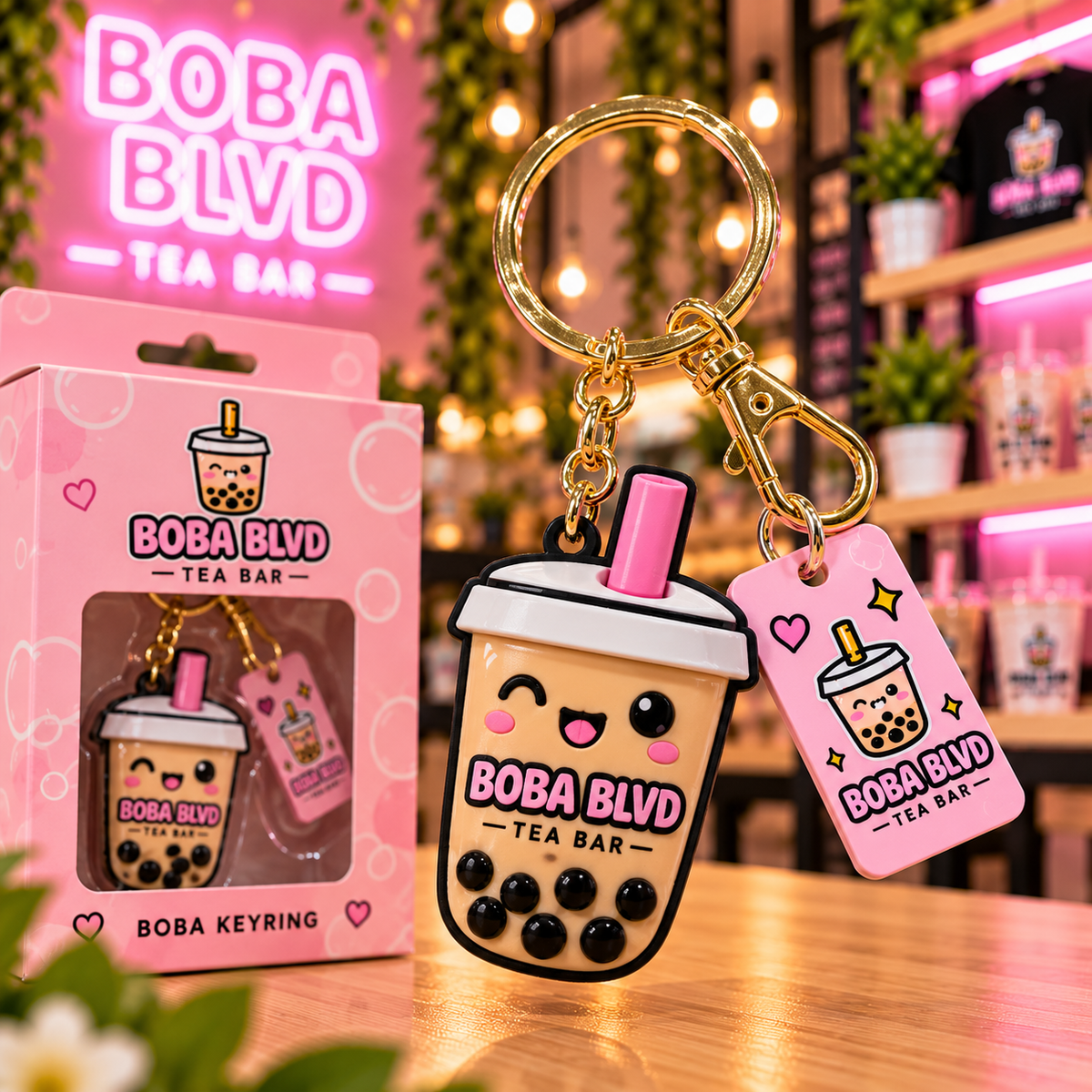 Boba Blvd Boba Keyring concept product image