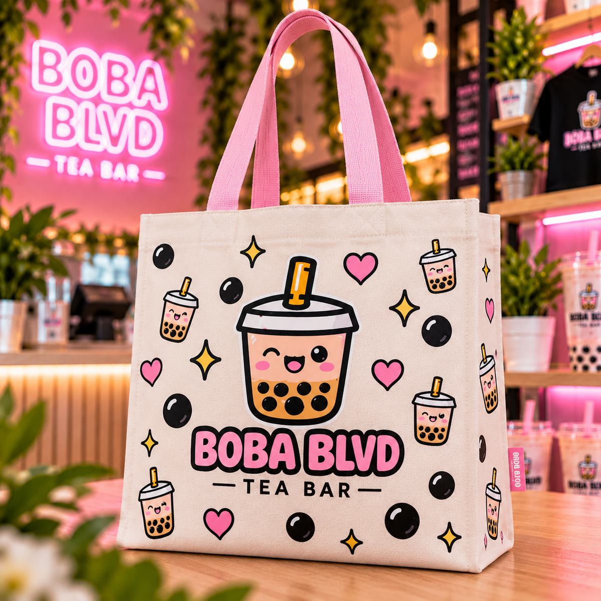 Boba Blvd Tote Bag concept product image